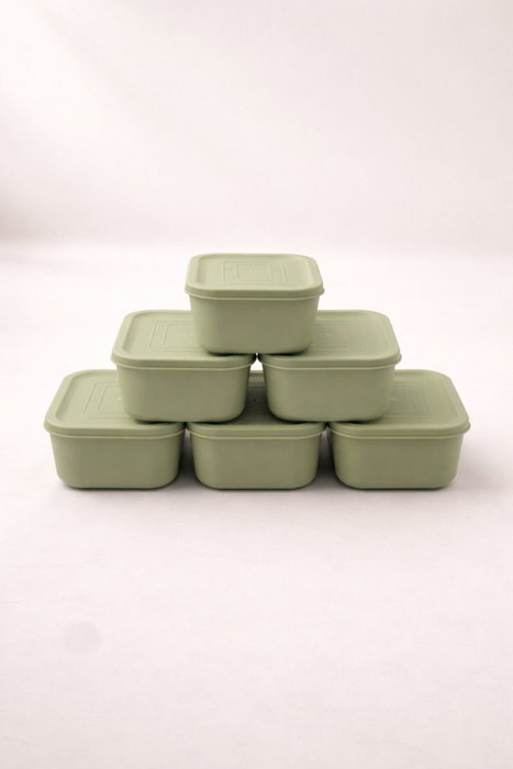 Hermia Set de 6 Cajas de Almacenamiento BU0064 Verde
